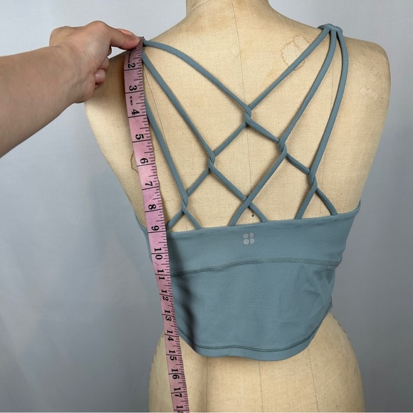 Sweaty Betty Super Soft Strappy Back Workout Sports Bra Crop Top Tank Sz Medium - Picture 7 of 11